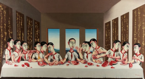 曾梵志作品拍1.8亿港元 成亚洲最贵当代艺术品 曾梵志作品拍1.8亿港元 成亚洲最贵当代艺术品